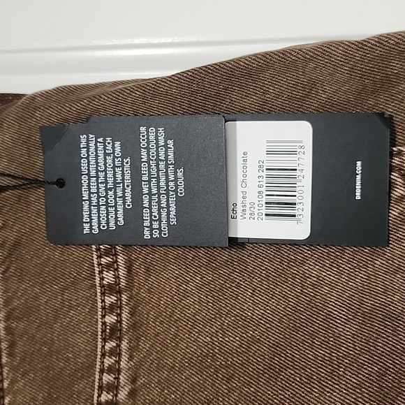 Dr. Denim Echo Jeans (Washed Chocolate) 28 waist 30 long, straight leg, hi-rise - Picture 3 of 8